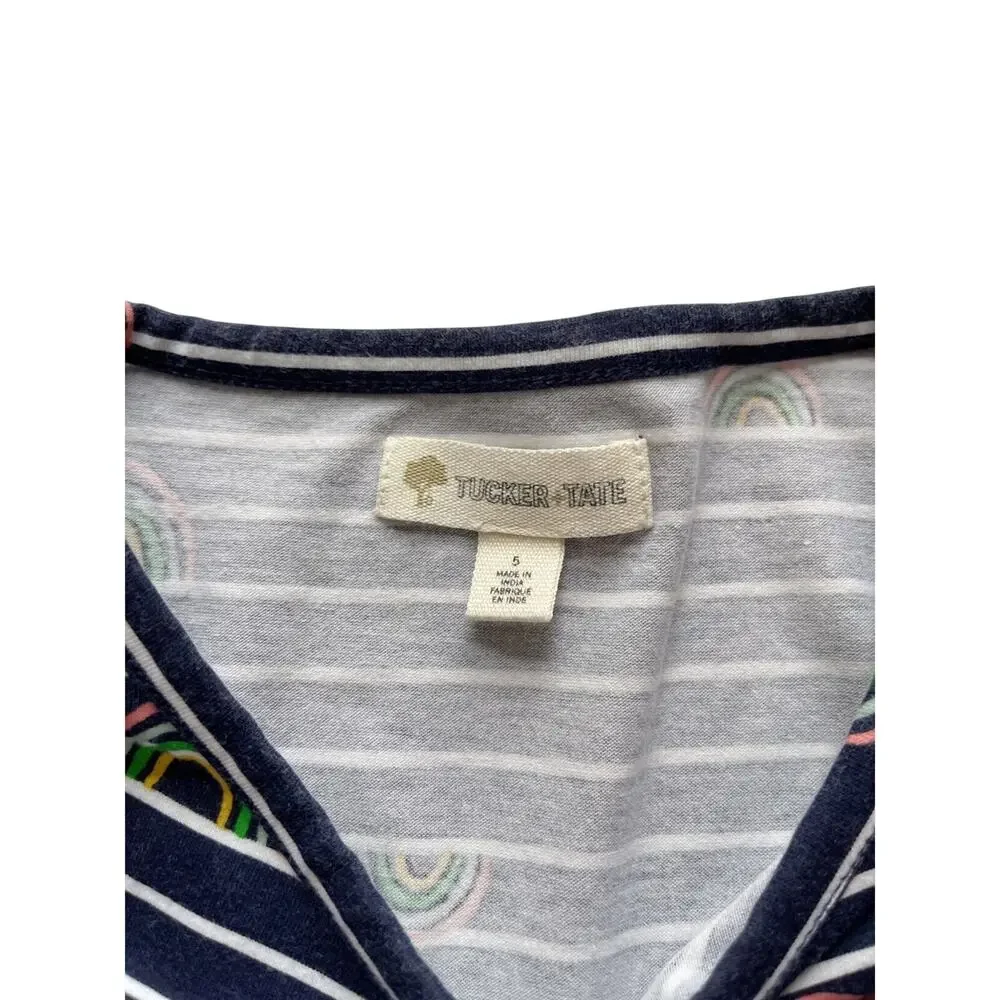 Tucker + Tate Striped Rainbow Dress Size 5 - Picture 4 of 4